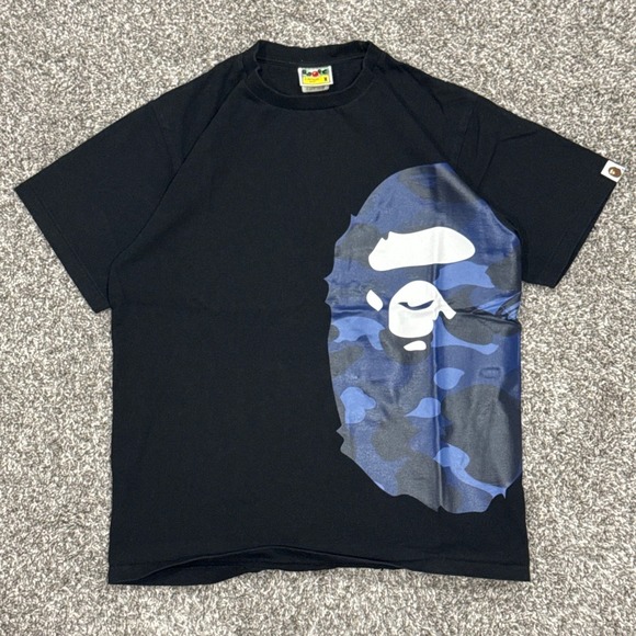 A Bathing Ape Other - BAPE Big Ape Head T-Shirt Blue Camo A Bathing Ape Black Mens M Y2K Streetwear